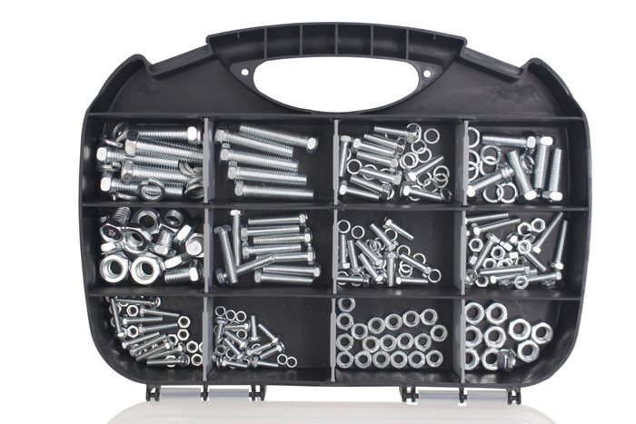 Bolte & møtrikker sortimentsæske 240 dele